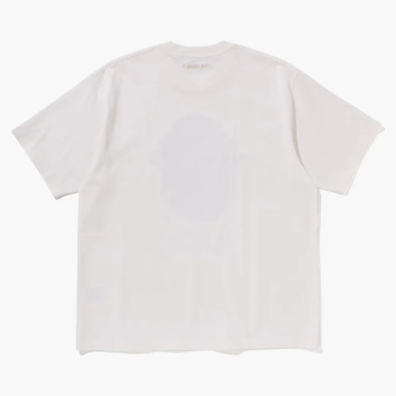 BAPE Oděv barvivo Roundástoř hlavy relaxované fit Tee Ivory