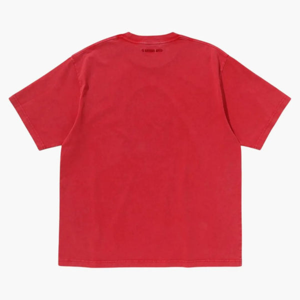BAPE Oděv barviva drahokařská hlava lidoop uvolněná fit tee červená
