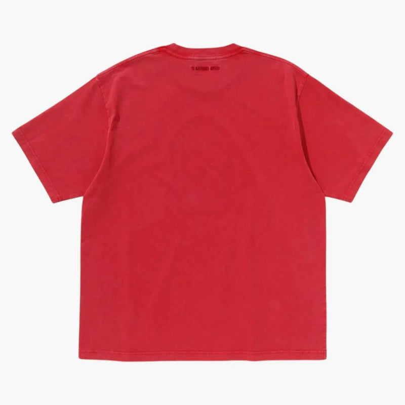 BAPE Oděv barviva drahokařská hlava lidoop uvolněná fit tee červená