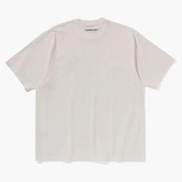 Bape Garment Dye Spray Print College Relaxaded Fit Tee Ivory