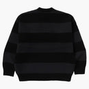 Bape General Head Motif Stripe Relaxed Fit Sweater Black