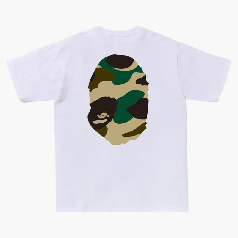 BAPE GIANT 1. Camo Big Ape Head Tee White/Yellow