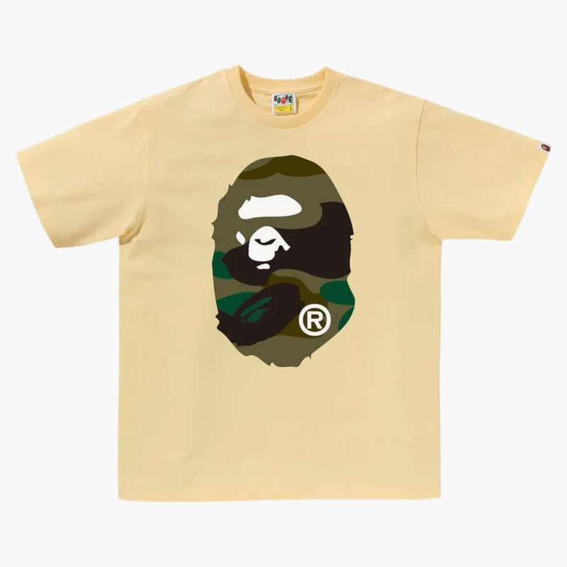 BAPE GIANT 1. Camo Big Ape Head Tee Yellow/Green