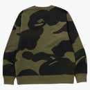 Bape Giant 1st Camo de Bathing Ape Crewneck Swein Sweinser Green