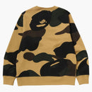 BAPE Giant 1st Camo genom att bada apa crewneck tröja gul