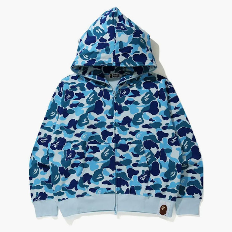 Bape Giant Abc Camo Full Zip Hoodie Blue