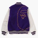 Bape Giant Ape Head Varsity Jacket Purple