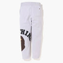 Bape Giant College Sweatpants White