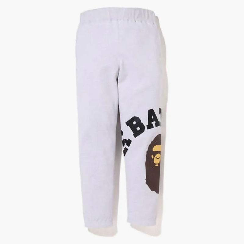 Pantaloni della tuta del college gigante bape bianco