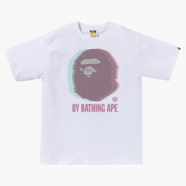 BAPE Glitch Art od koupání čaje bílá