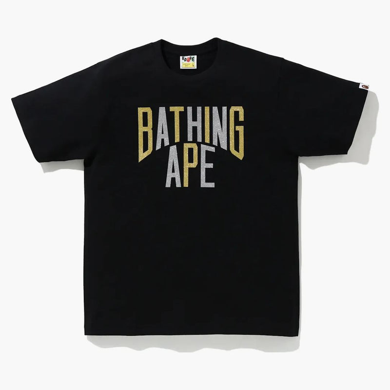 Bape Glitter Nyc Logo Tee Black