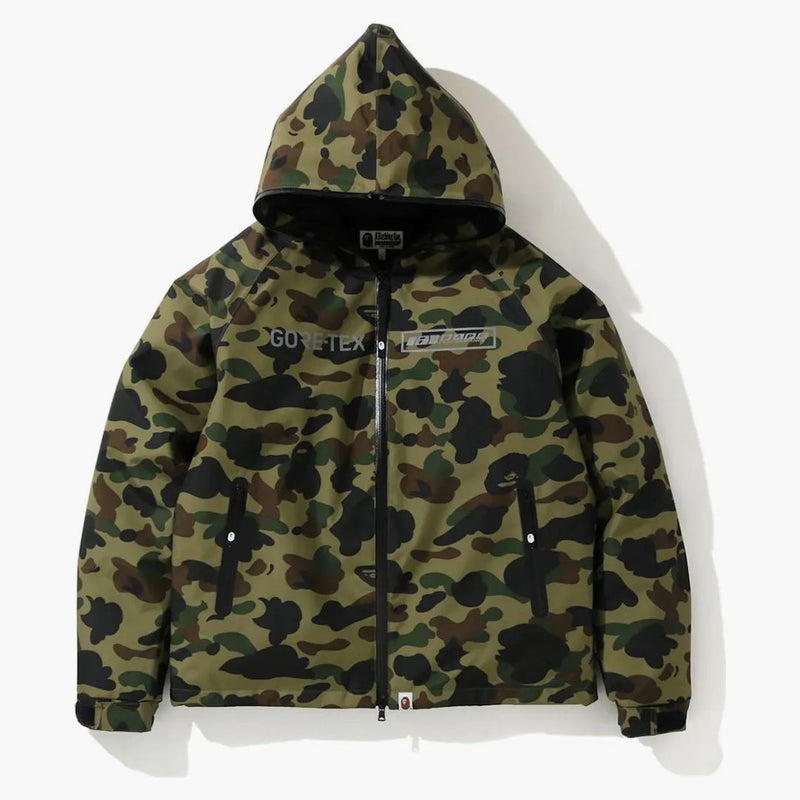 Bape Gore-Tex 1st Camo Hoodie Down Jacket Green