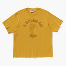 Bape Gothic College Relaxed Fit Tee Yellow
