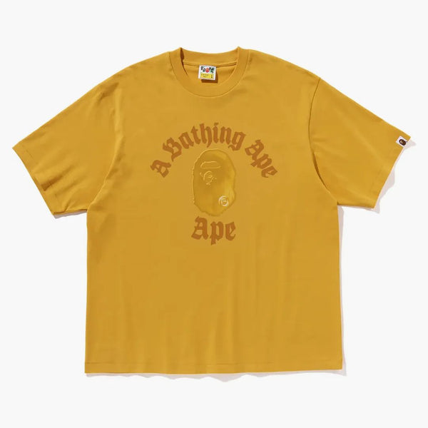 Bape Gothic College uvolněná fit Tee žlutá