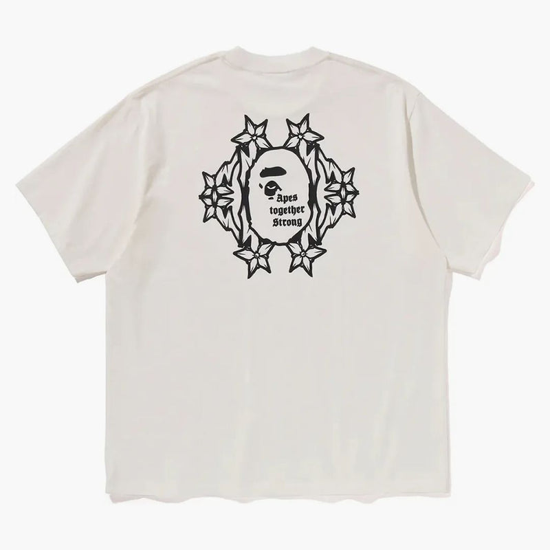 Bape Gothic Logo rilassato FIT TEE Avory