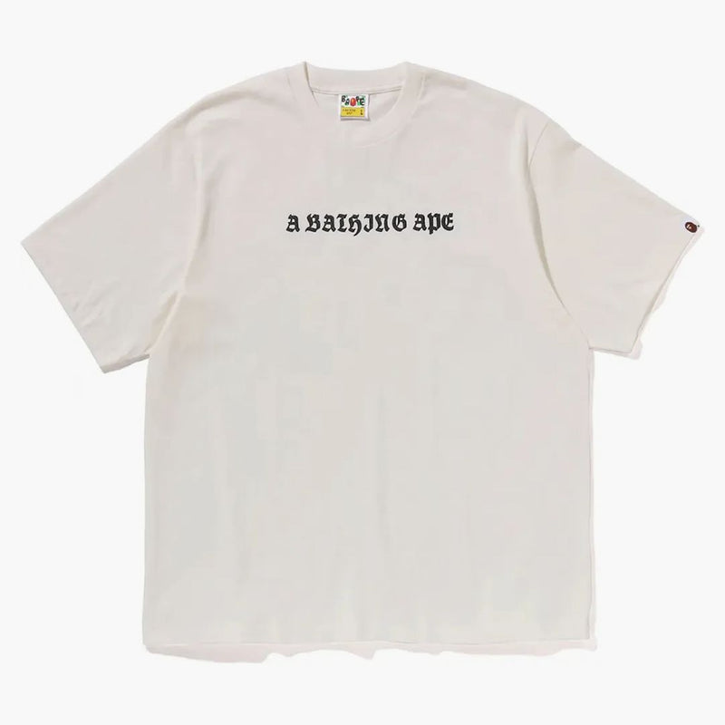 Bape Gothic Logo rilassato FIT TEE Avory