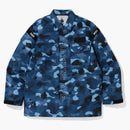 Bape Gradation Camo Military Shirt Jacket Blue