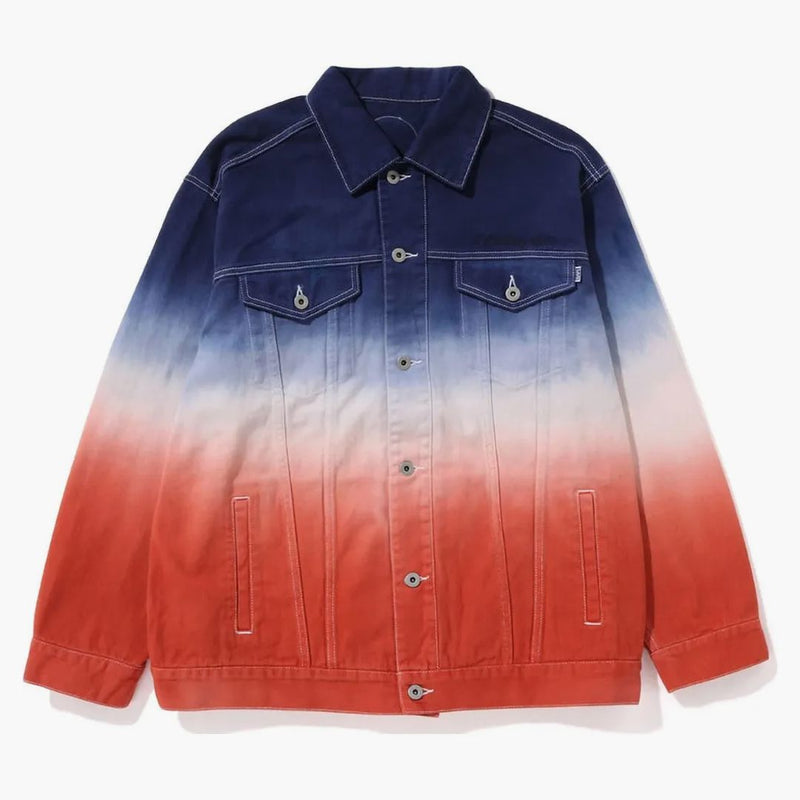 Bape Gradation Champion Loose Fit Denim Jacket Multi