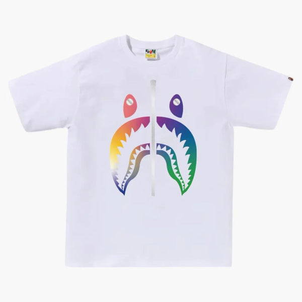 Bape Gradation Shark Bapec Tee White