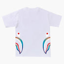 Bape Gradation Side Shark Tee White