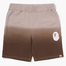 Bape Gradation Sweat Shorts Brown