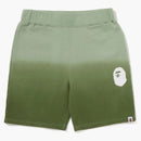 Bape Gradation Sweat Shorts Green