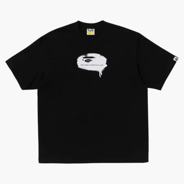 Logo Bape Graffiti Ape Relaxed Fit Tee Black