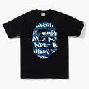 Bape Graffiti Check Big Ape Head Tea Black Blue
