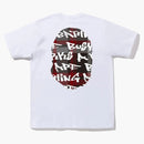 Bape Graffiti Check Big Ape Head Tee White Black