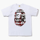 Bape Graffiti Check Big Ape Head Tee White Black