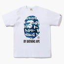 Bape Graffiti Check by Bathing Ape Tee White Blue