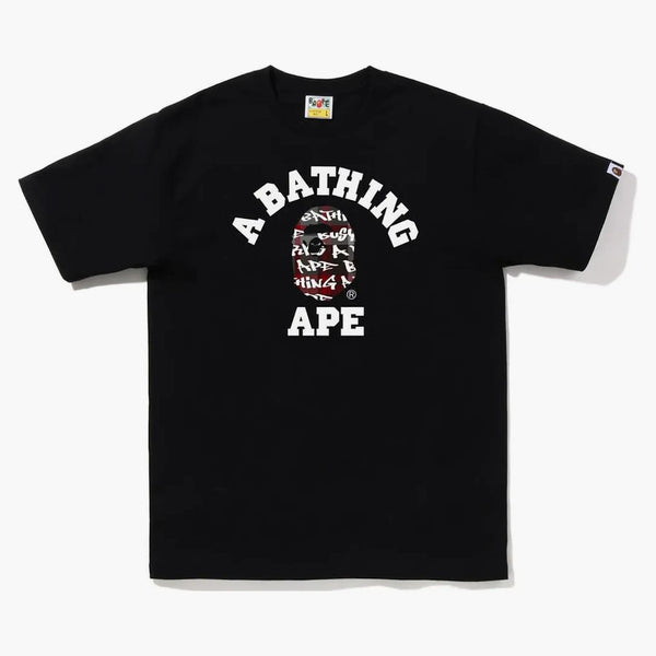 Bape graffiti check college tea black black