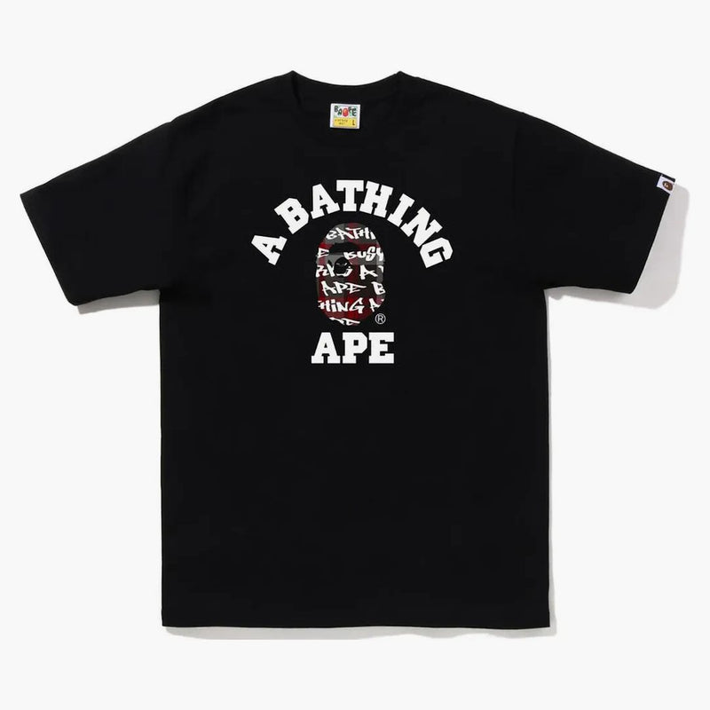 Bape graffiti check college tea black black