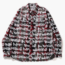 Bape Graffiti Check Shirt Black
