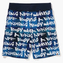 Bape Graffiti Check Shorts Blue