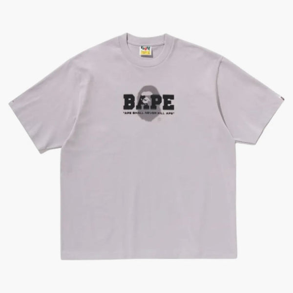 Bape Graffiti Logo Relaxed Fit Tee Gray