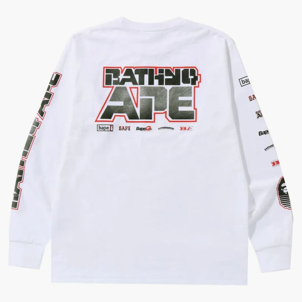 Bape Graphic #1 L/S TEE White