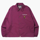 Bape Graphic Relaxed Fit Coach Jacket Purple