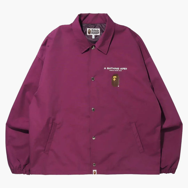 Bape Graphic Relaxed Fit Coach Jacket Purple