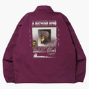 Bape Graphic Relaxed Fit Coach Jacket Purple