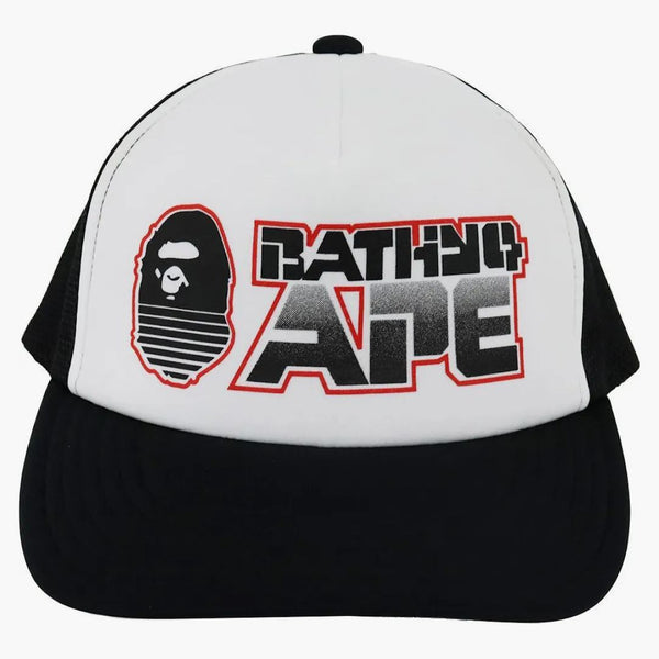 BAPE Graphic Snap Back Mesh Cap Black