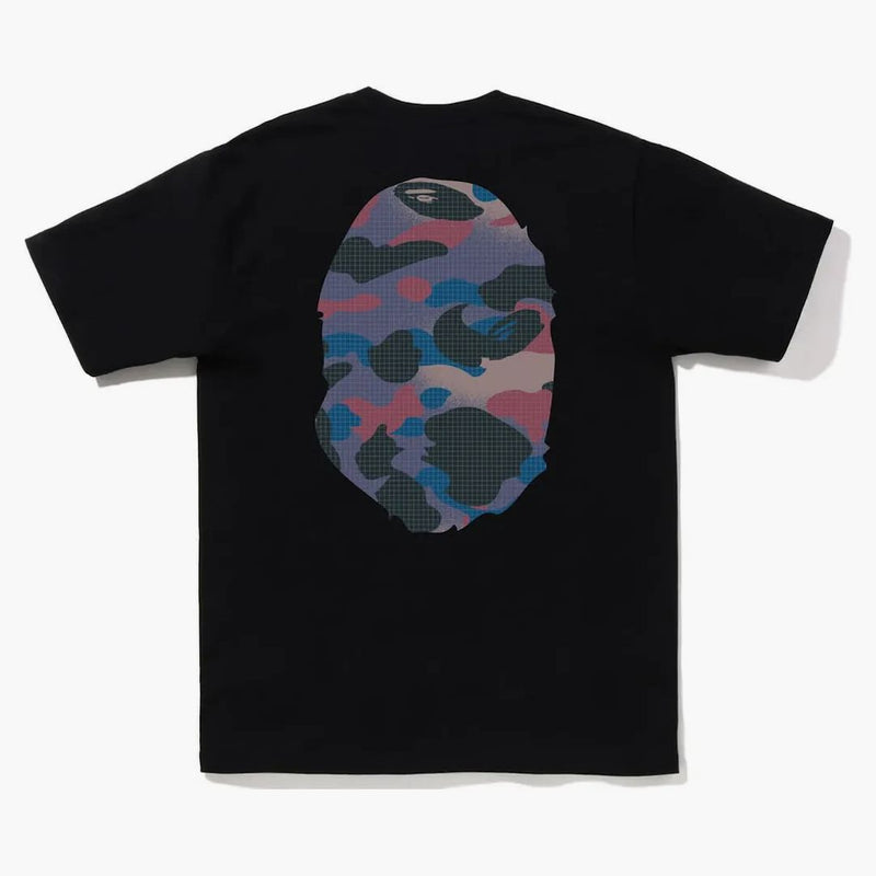 Bape Grid Camo Big Ape Head Tea Black Purple