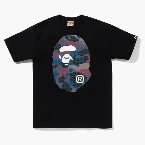 Bape Grid Camo Big Ape Head Tea Black Purple