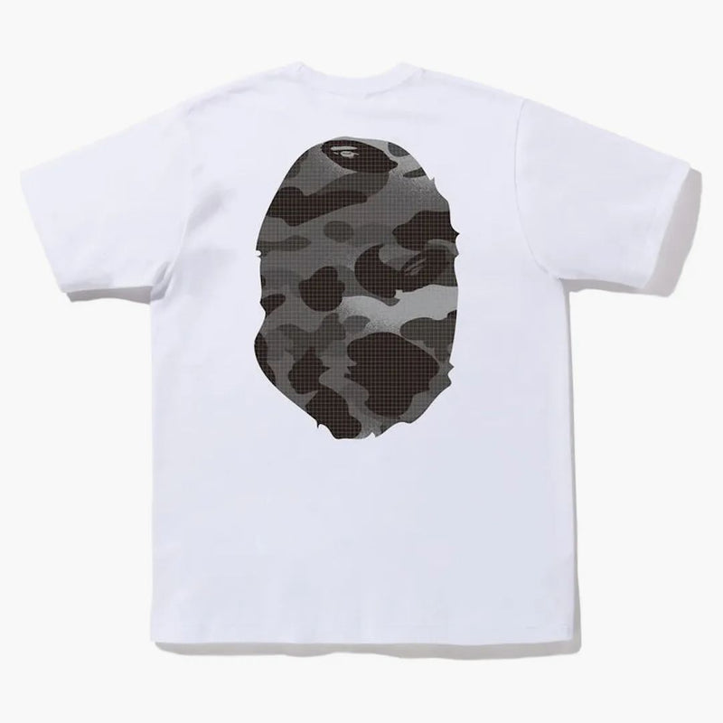 Bape Grid Camo Big Ape Head Tee White Black