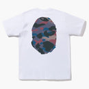 Bape Grid Camo Big Ape Head Tee White Purple