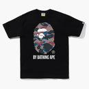 Bape Grid Camo by Bathing Ape Tee (FW22) Black Purple