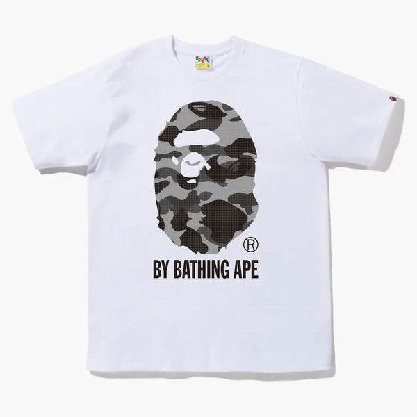 BAPE GRID CAMO od koupání Ape Tee (FW22) White Black