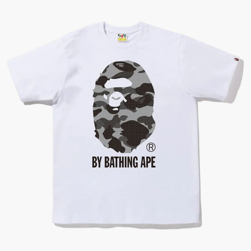 Bape Grid Camo by Bathing Ape Tee (FW22) White Black