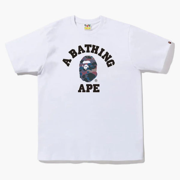 Bape Grid Camo College Tea (FW22) White Purple
