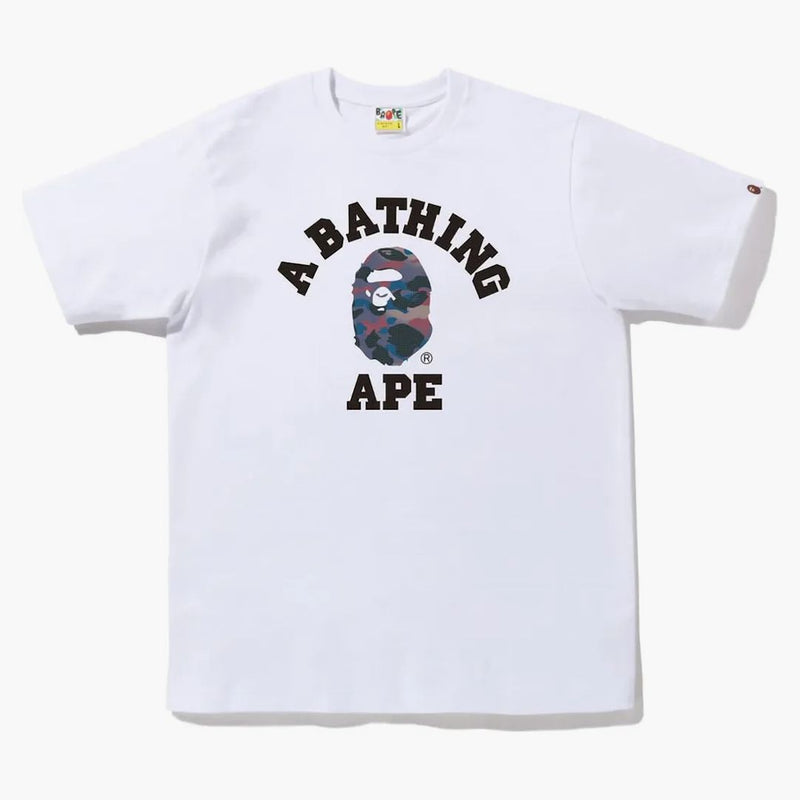 Bape Grid Camo College Tea (FW22) White Purple